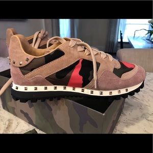Valentino Garavani size 38 camo sneakers